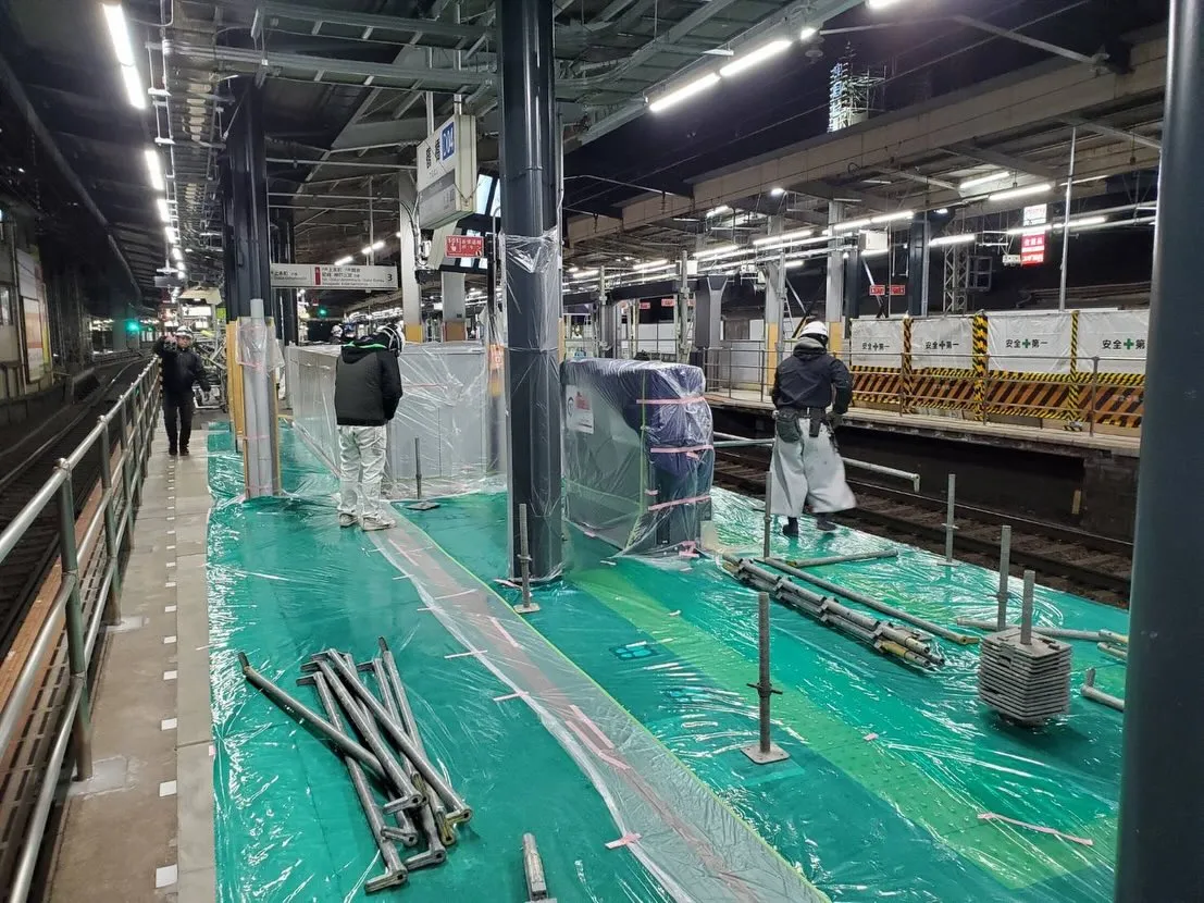 今週から鶴橋駅の夜間工事がスタートしました✨。