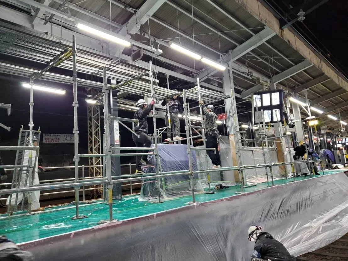今週から鶴橋駅の夜間工事がスタートしました✨。