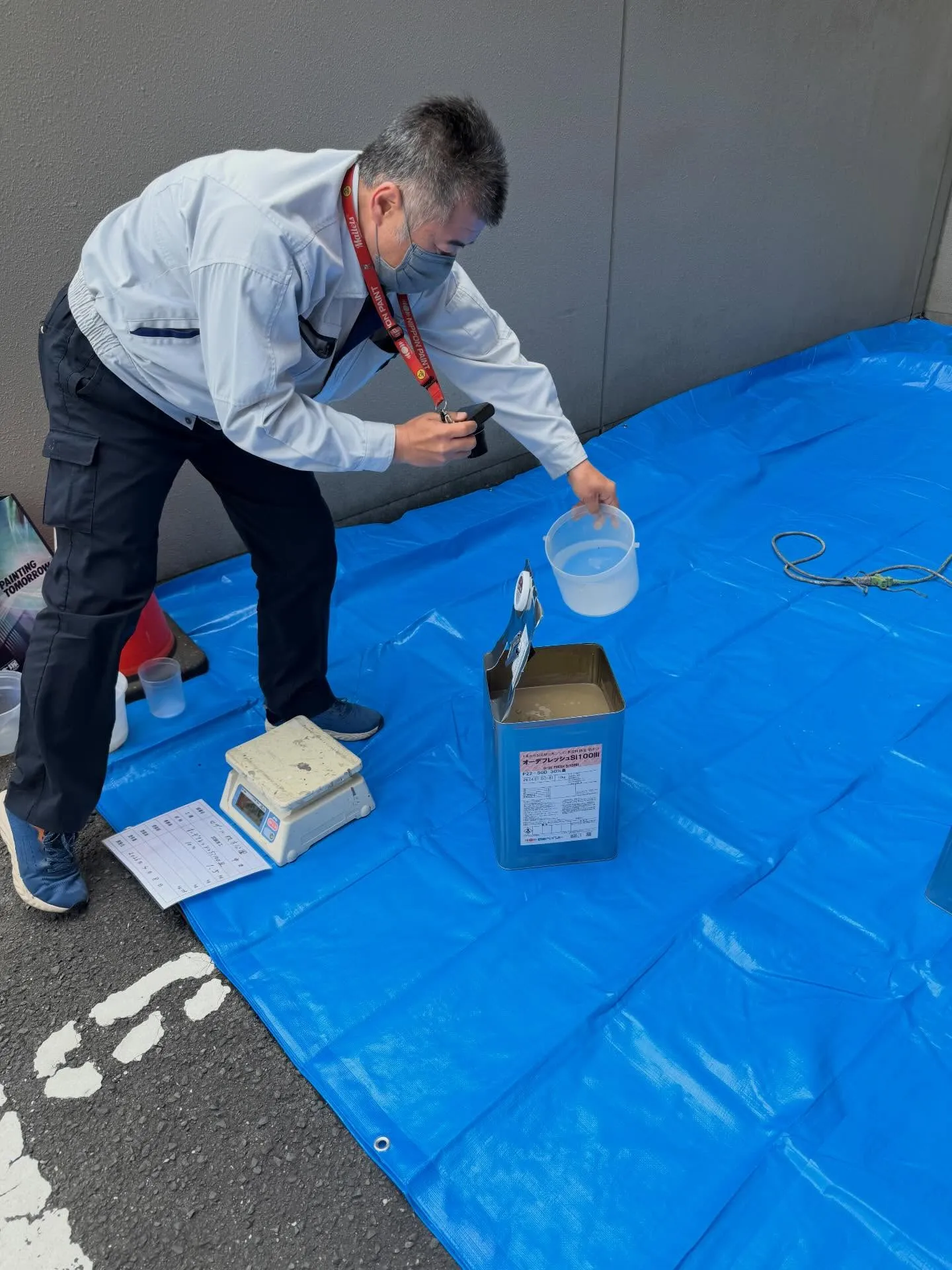 今週水曜日に、セザール枚方公園での試験施工を行いました！🎨✨...